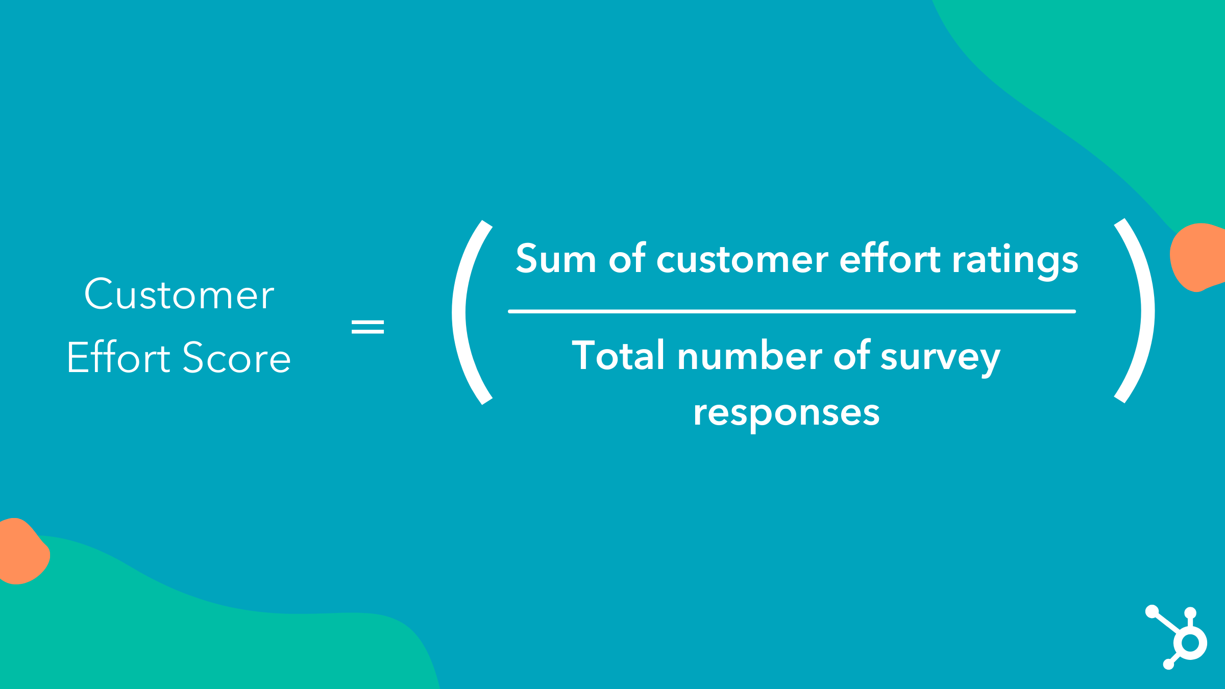 graphic displaying the customer effort score calculation formula